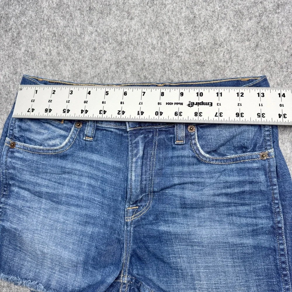 Lucky Legend Denim Shorts Frayed‎ Hem Blue Wash Casual Summer Made in USA 2/26